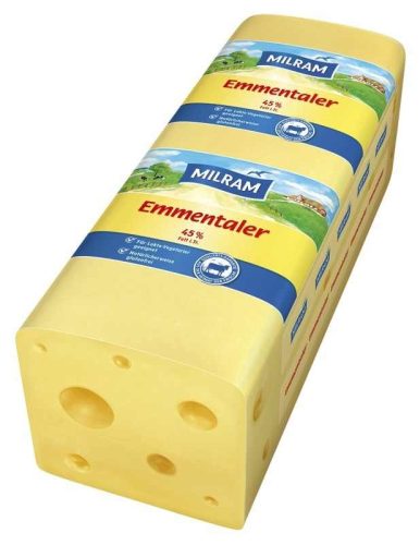 Milram ementáli sajt 45% 3kg tömb