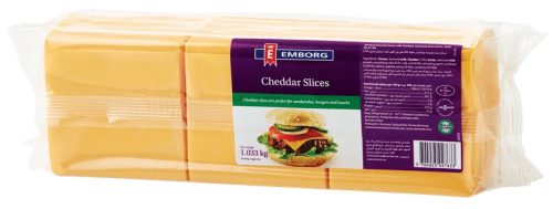 Emborg cheddar ömlesztett szeletelt sajt 45% 1kg
