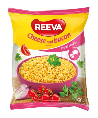 Reeva instant tésztaleves sajtos-baconos íz 60g