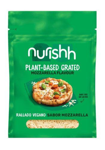 Nurishh mozzarella ízű növényi készítmény reszelt