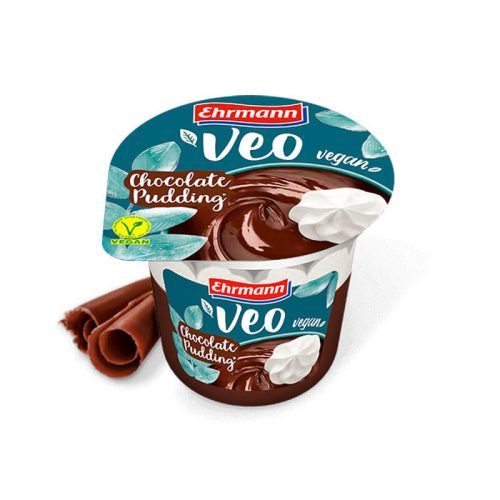 Ehrmann Veo vegán csokipuding tejszínhabbal 175g