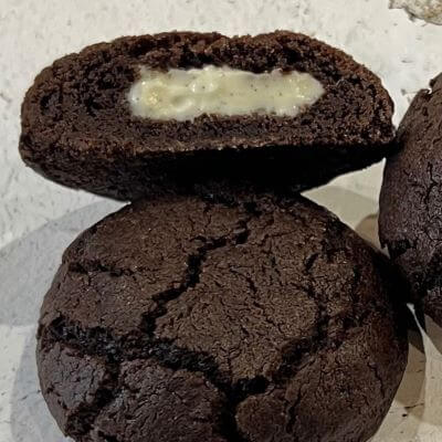 Brownie cookies Philadelphia krémsajttal töltve