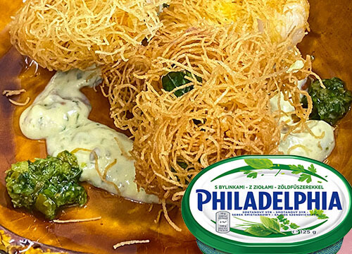 Garnélarák farok Philadelphia zöldfűszeres krémsajttal - Segal Viktor receptje