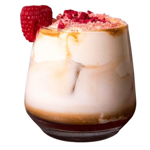 Málnás Caffé Latte desszert Philadelphia krémsajttal Málnás Caffé Latte Philadelphia krémsajtból