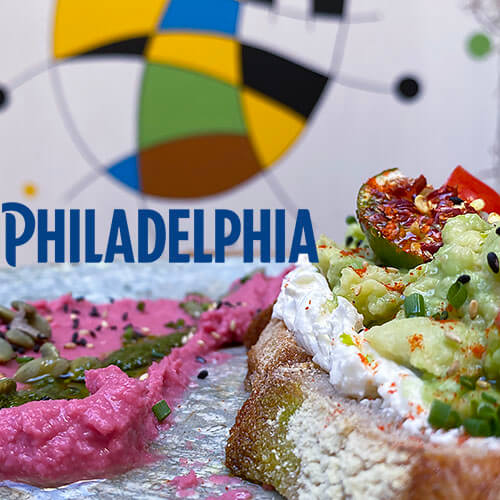 Philadelphia krémsajtos kenyér avokádóval és zöld citrommal