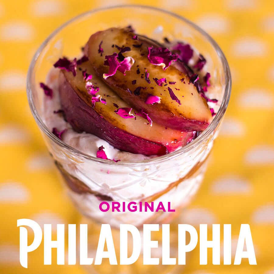 Sült őszibarackos Philadelphia krémsajt fagylalt