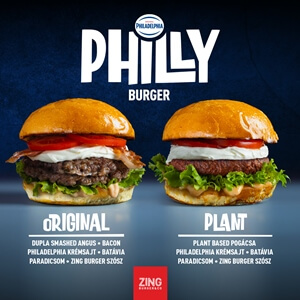 Zing Burger Philadelphia krémsajttal