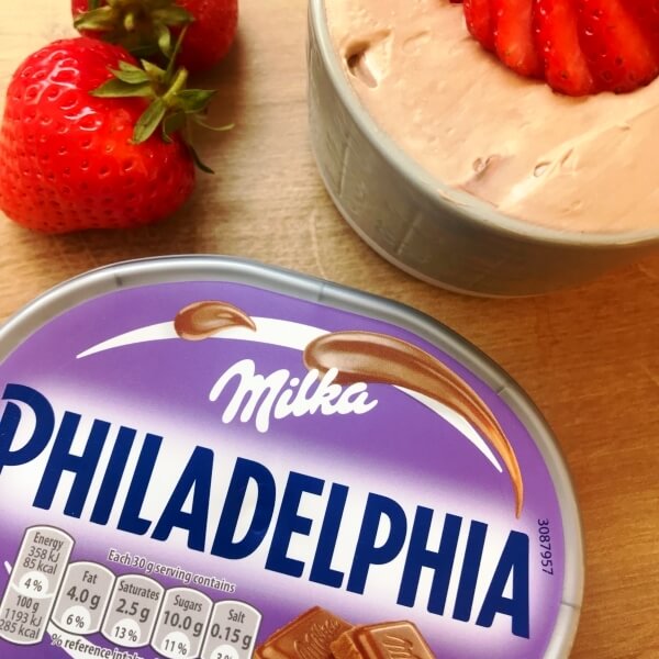 Philadelphia Milka sajttortácskák krémsajttal
