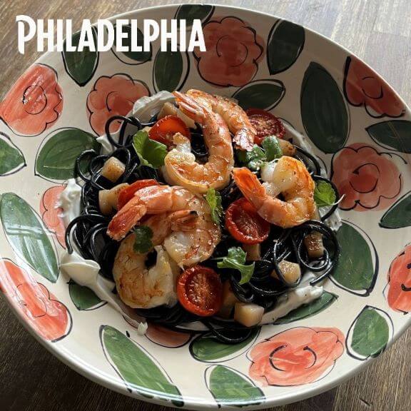 Spagetti Philadelphia mártással, rákkal - séf: Segal Viktor